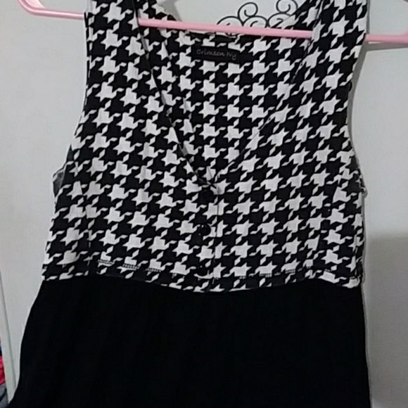 Houndstooth sleeveless dress - Picture 1 of 2